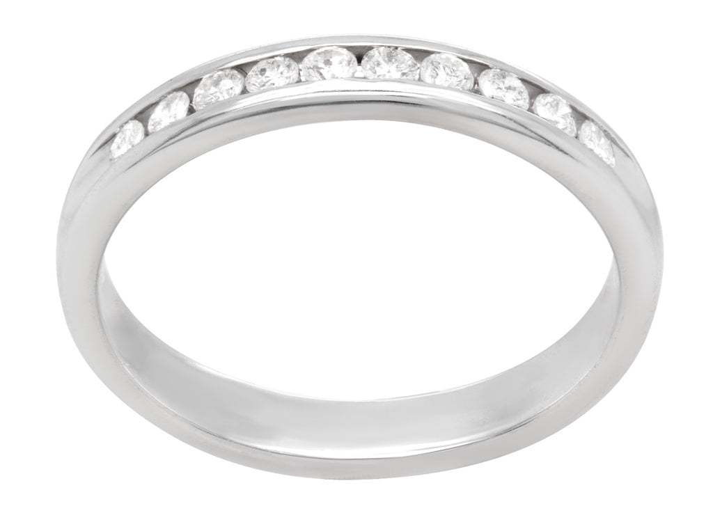 Classic Channel-Set Diamond Band in 14k White Gold - 0.25 CTW