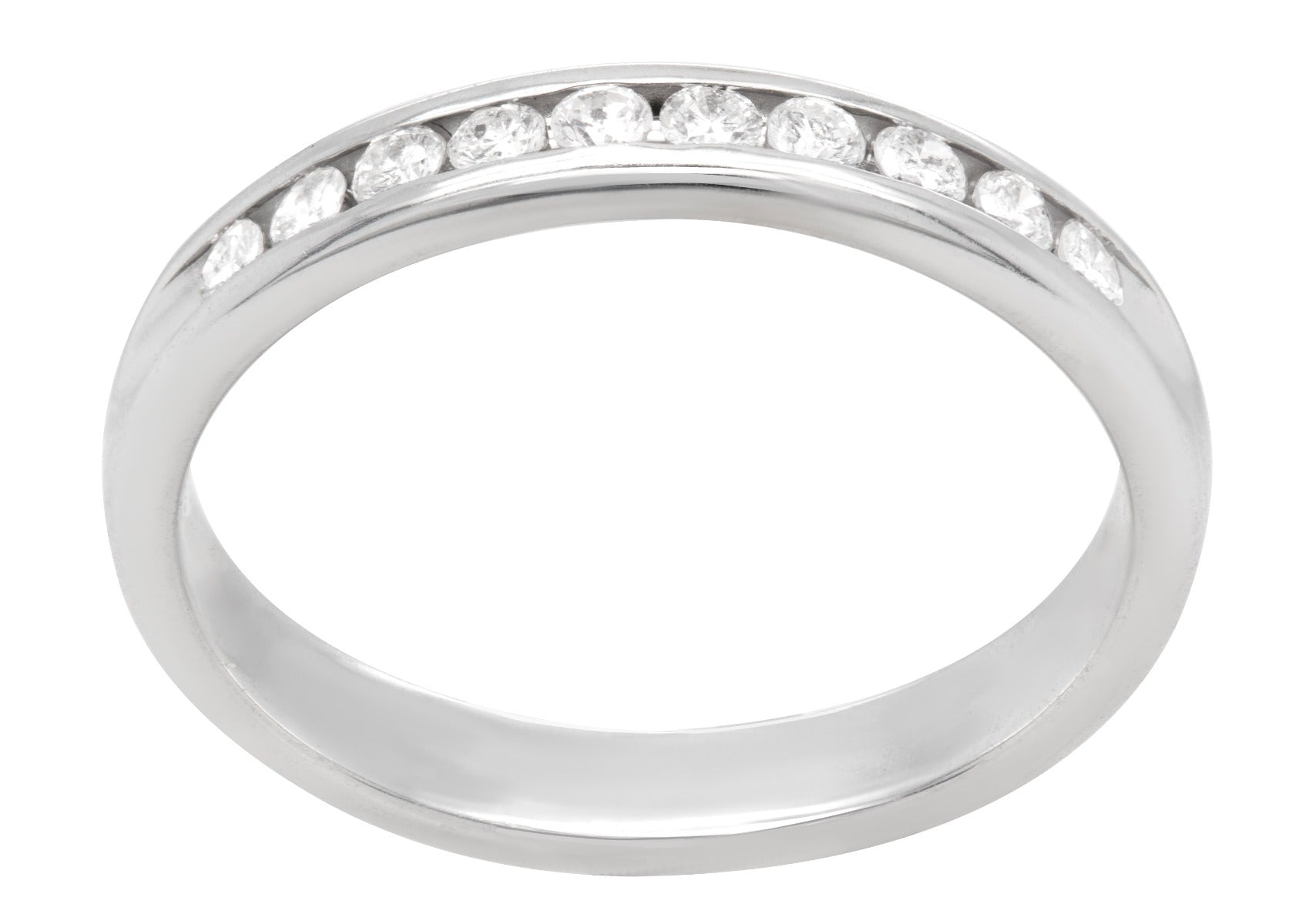 Classic Channel-Set Diamond Band in 14k White Gold - 0.25 CTW