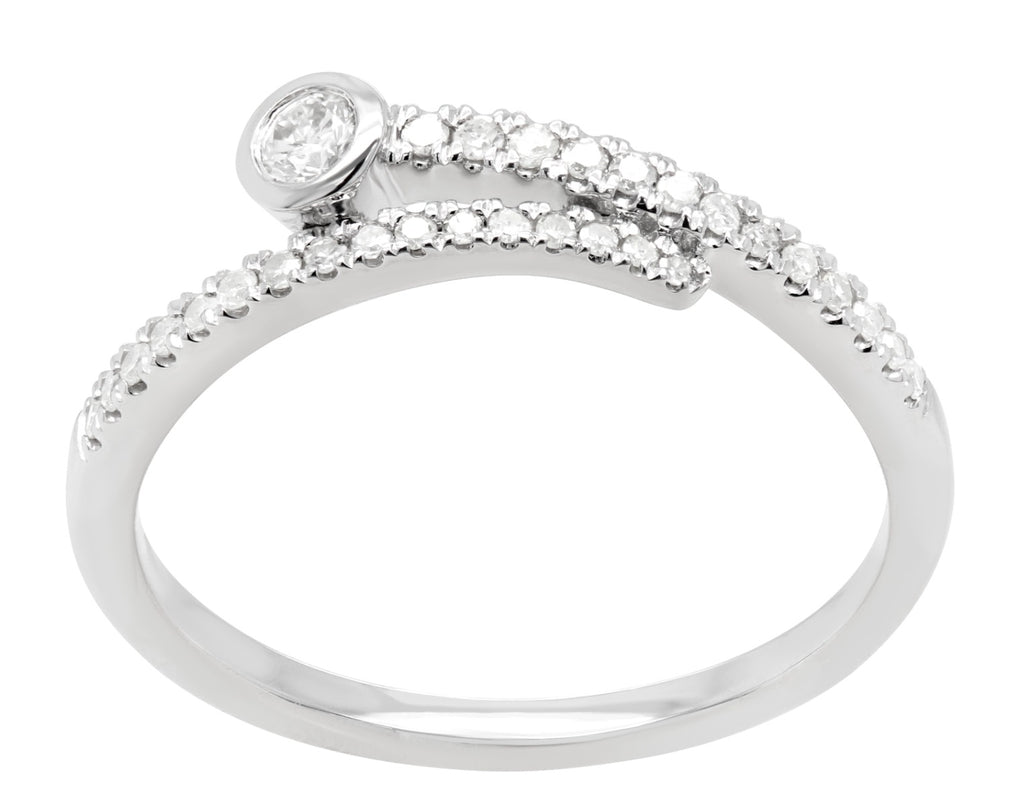 Twisted Diamond Embrace Ring .20CTW