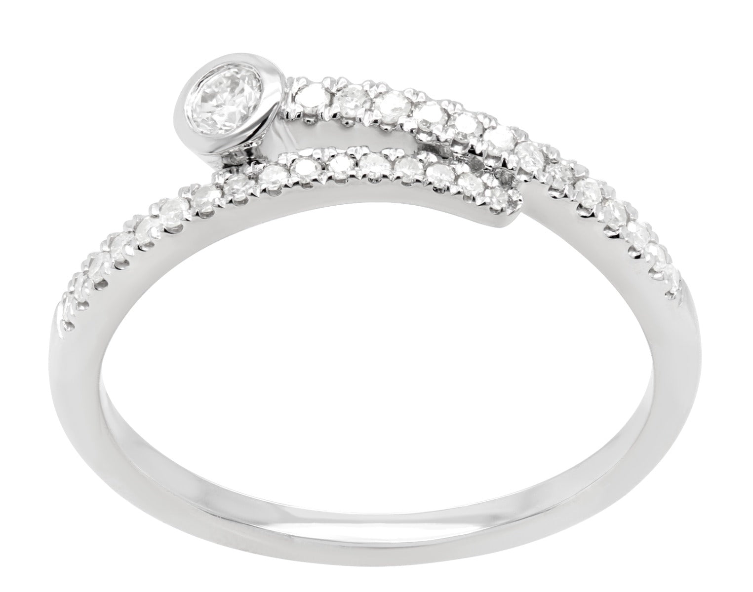 Twisted Diamond Embrace Ring .20CTW