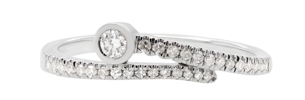 Twisted Diamond Embrace Ring .20CTW