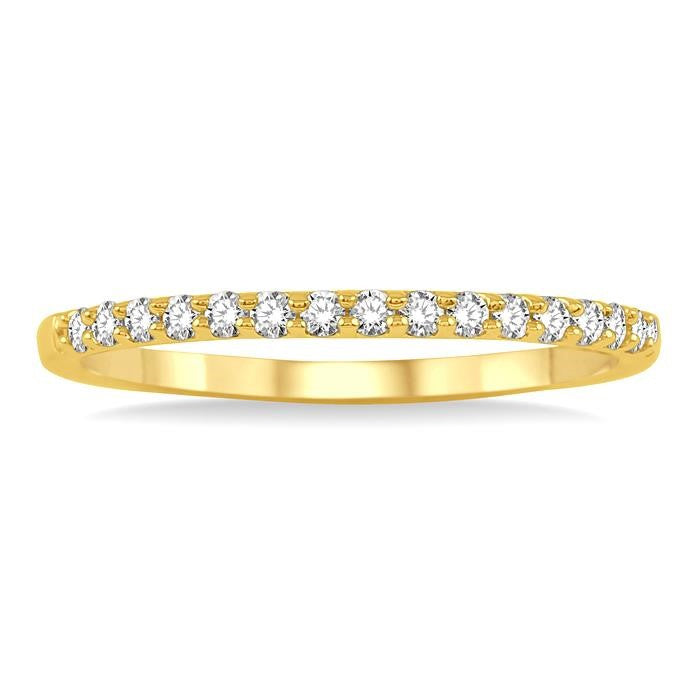 1/5 Ctw Round Cut Diamond Wedding Band in 14K Yellow Gold