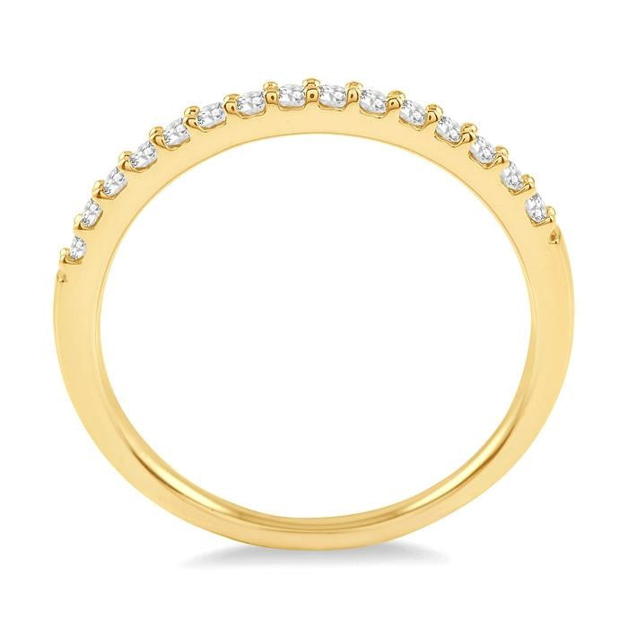 1/5 Ctw Round Cut Diamond Wedding Band in 14K Yellow Gold