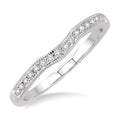 1/5 Ctw Round Cut Diamond Matching Wedding Band in 14K White Gold