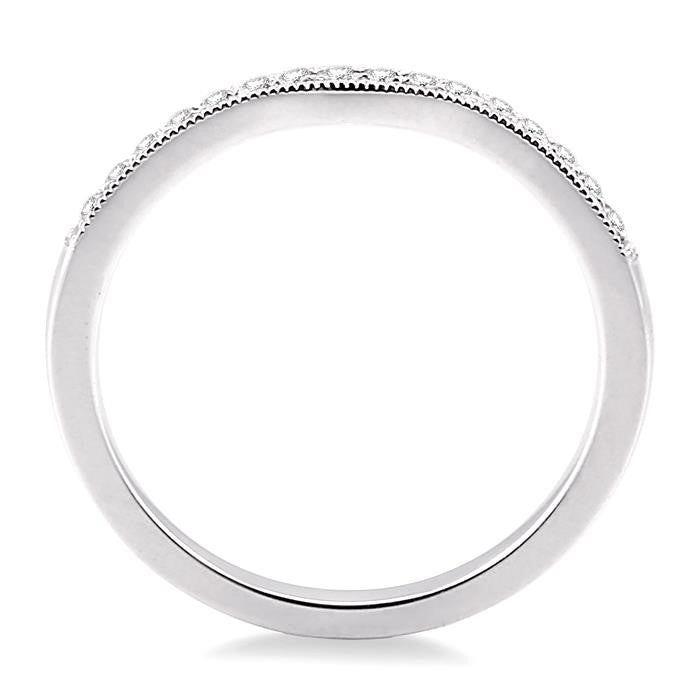 1/5 Ctw Round Cut Diamond Matching Wedding Band in 14K White Gold