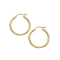 14k Yellow Gold Hoop Earrings
