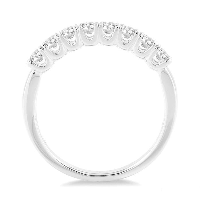 5/8 Ctw Round Cut Diamond Wedding Band in 14K White Gold