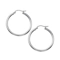 14k White Gold Hoop Earrings