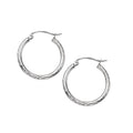 14k White Gold Hoop Earrings