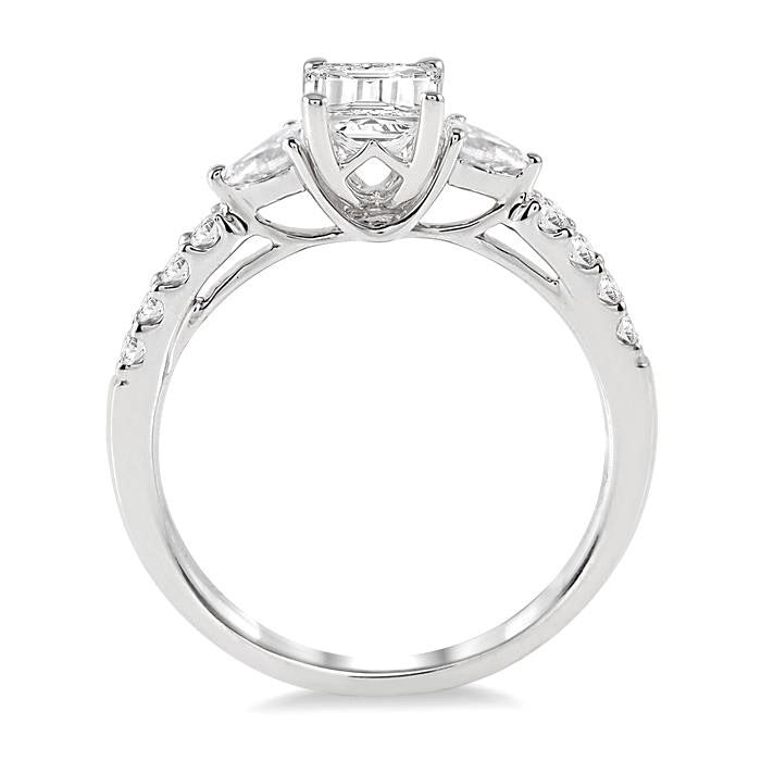 Emerald Shape Diamond Engagement Ring