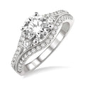 1/2 Ctw Diamond Semi-Mount Engagement Ring in 14K White Gold