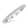 1/5 Ctw Round Cut Diamond Wedding Band in 14K White Gold