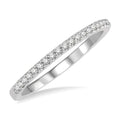 1/6 Ctw Round Cut Diamond Wedding Band in 14K White Gold