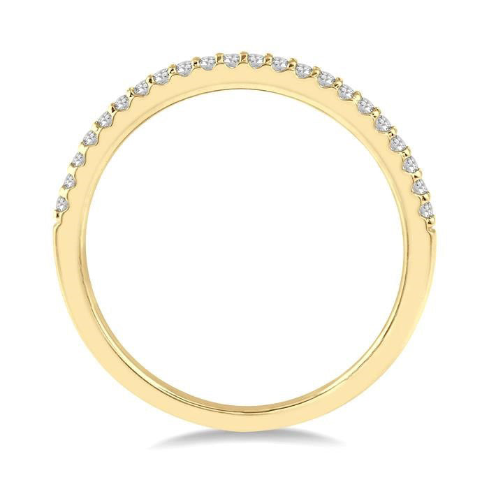 1/10 Ctw Round Cut Diamond Wedding Band in 14K Yellow Gold