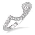 Curved Diamond Wedding Band