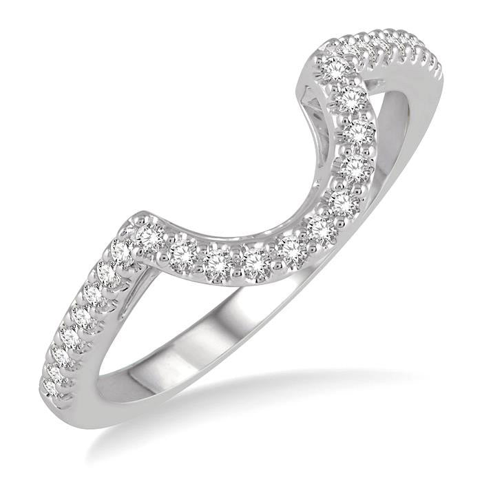 Curved Diamond Wedding Band