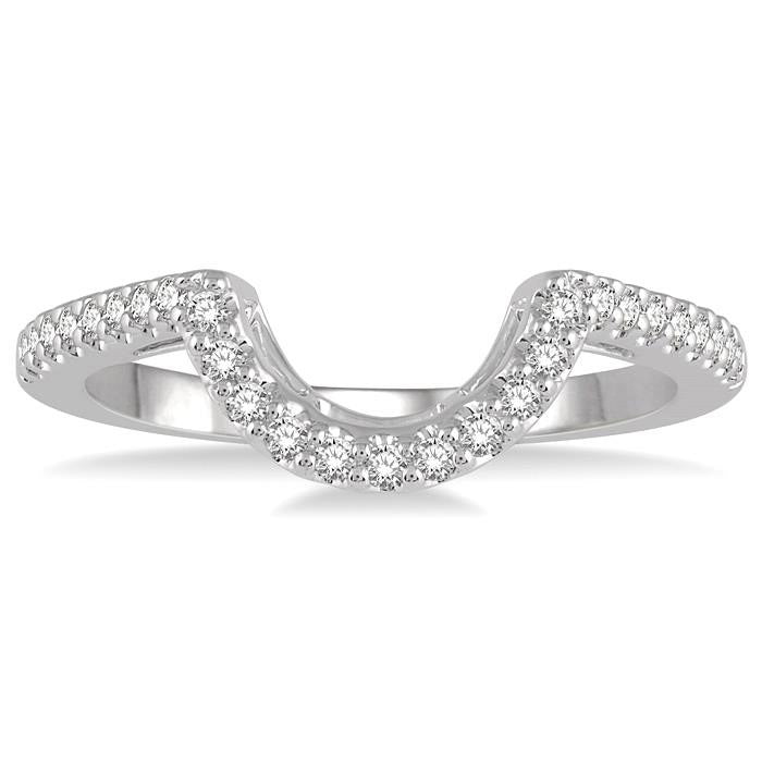 Curved Diamond Wedding Band