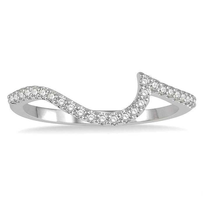 Seraph Crown Grace Curved Diamond Wedding Band