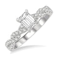 Emerald Shape Diamond Engagement Ring