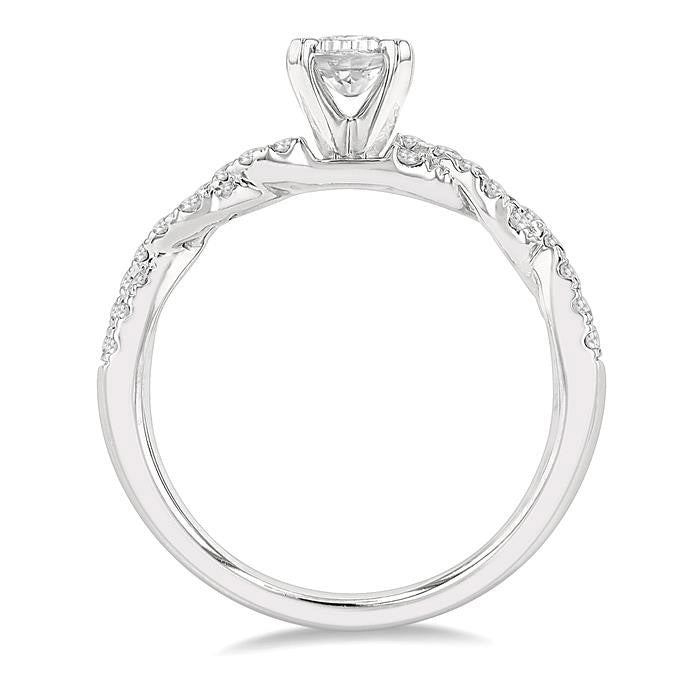 Emerald Shape Diamond Engagement Ring