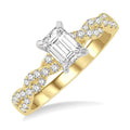 Emerald Shape Diamond Engagement Ring