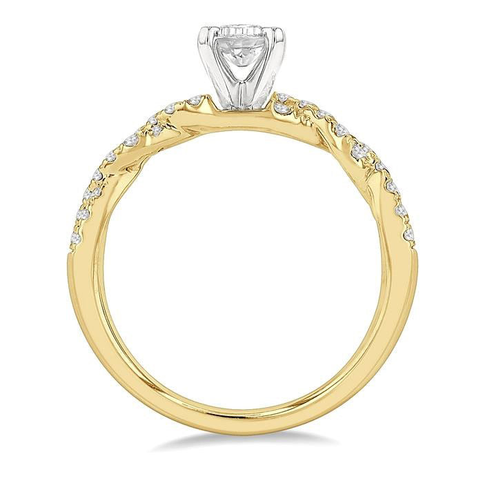 Emerald Shape Diamond Engagement Ring