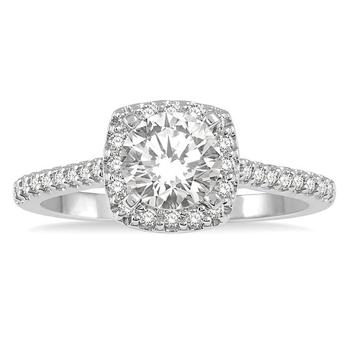 LysLuxOra 14K White Gold Diamond Ring