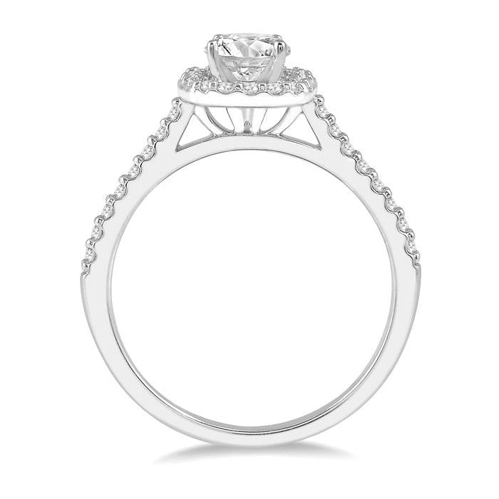 Minerva Empress 14K White Gold Diamond Engagement Ring