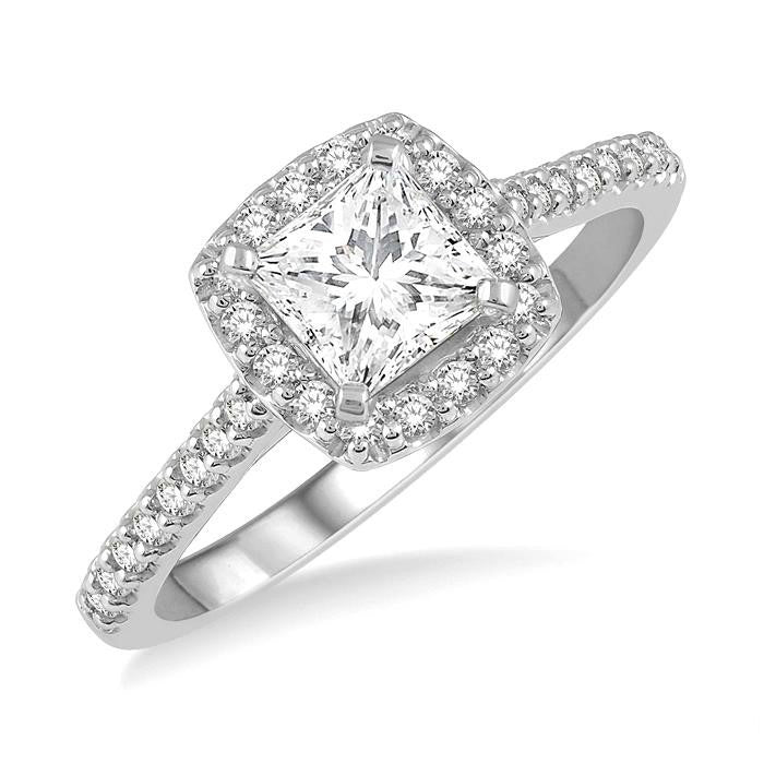 Radiant Bloom Diamond Semi-Mount Ring