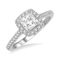 Radiant Bloom Diamond Semi-Mount Ring
