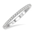 1/10 Ctw Round Cut Diamond Wedding Band in 14K White Gold