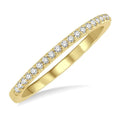 1/10 Ctw Round Cut Diamond Wedding Band in 14K Yellow Gold