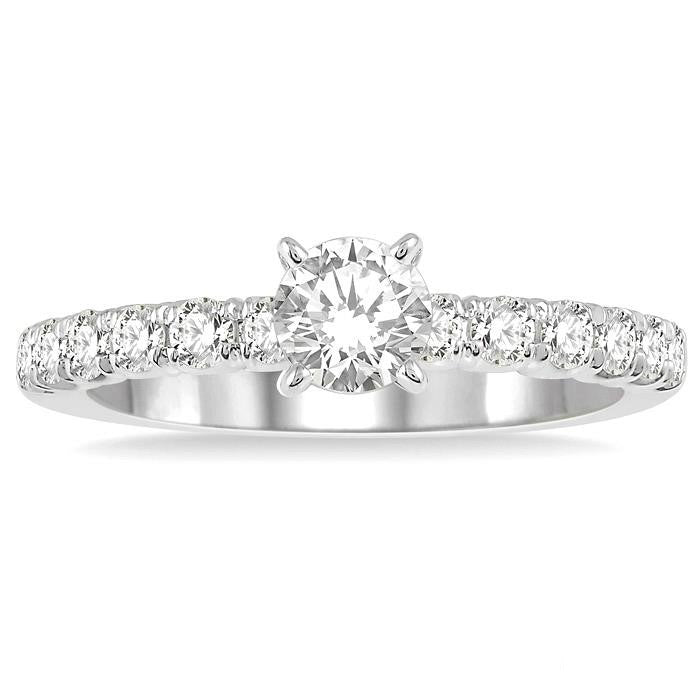 Round Shape Endless Embrace Semi-Mount Diamond Engagement Ring