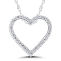 10k White Gold Heart Pendant