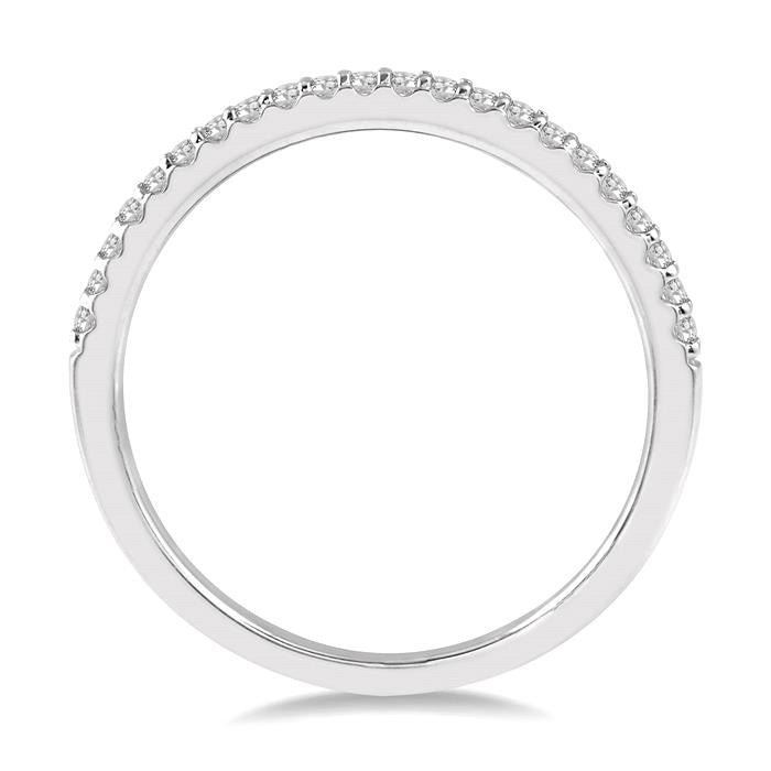 1/5 Ctw Round Cut Diamond Wedding Band in 14K White Gold