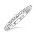 1/5 Ctw Round Cut Diamond Wedding Band in 14K White Gold