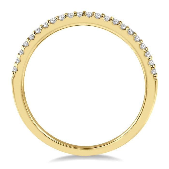 1/5 Ctw Round Cut Diamond Wedding Band in 14K Yellow Gold