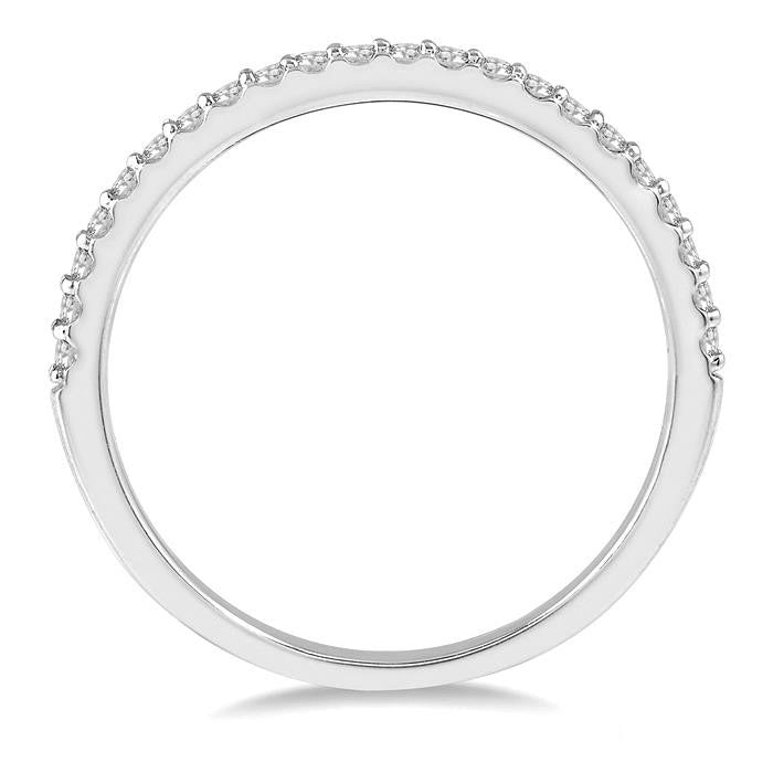 1/6 Ctw Round Cut Diamond Wedding Band in 14K White Gold