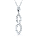 10k White Gold Diamond Pendant