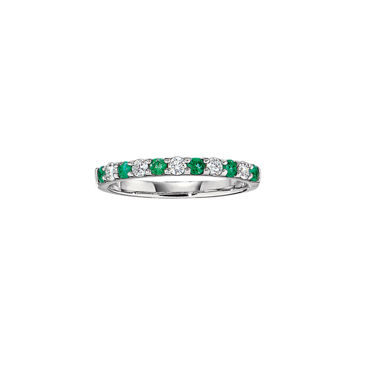 Diamond and Genuine Emerald Band