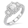 Zeus Emerald Diamond Semi-Mount Ring
