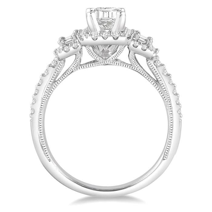 Zeus Emerald Diamond Semi-Mount Ring