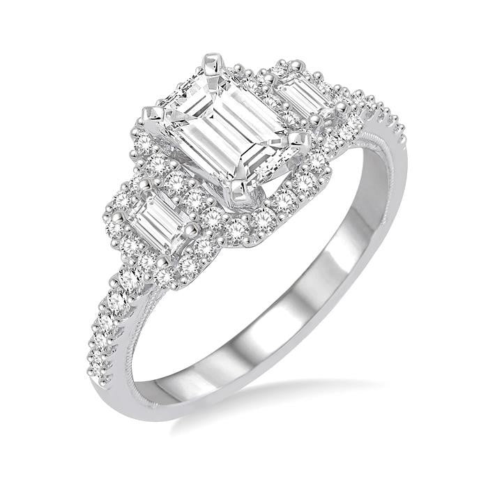 1/3 Ctw Diamond Semi-Mount Engagement Ring in 14K White Gold