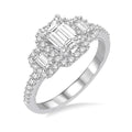 1/3 Ctw Diamond Semi-Mount Engagement Ring in 14K White Gold