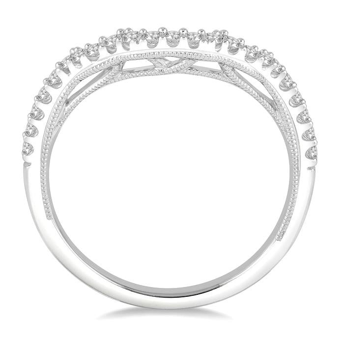 1/4 Ctw Round Diamond Wedding Band in 14K White Gold