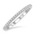 1/5 Ctw Round Cut Diamond Wedding Band in 14K White Gold
