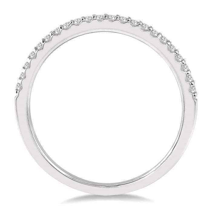 1/5 Ctw Round Cut Diamond Wedding Band in 14K White Gold