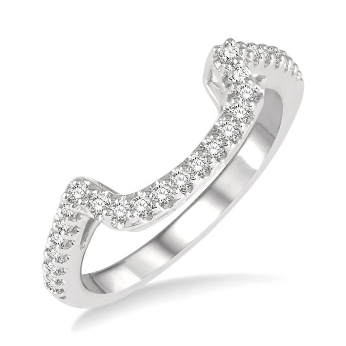 Curved Diamond Wedding Band