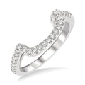 Curved Diamond Wedding Band