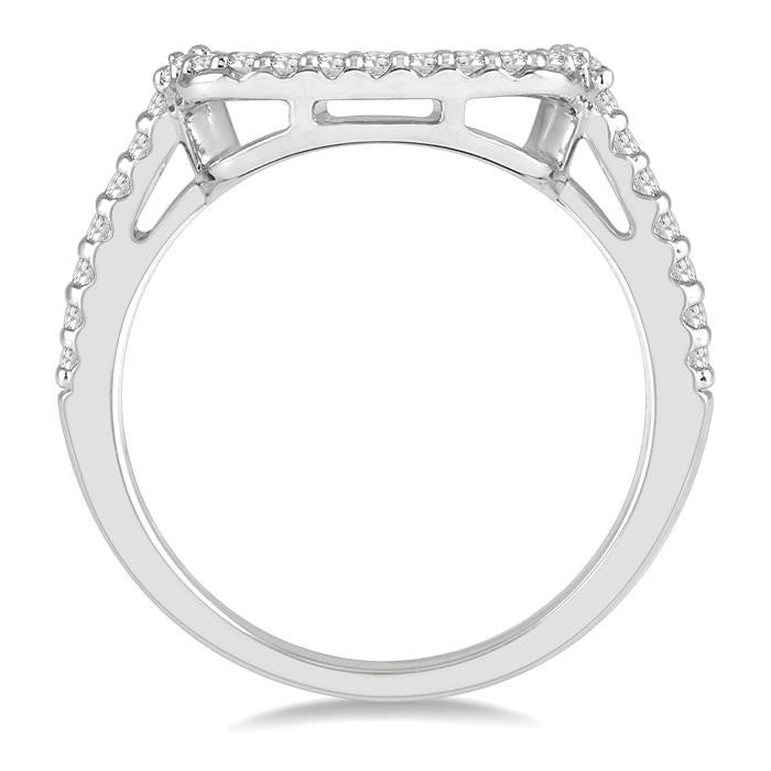 Curved Diamond Wedding Band